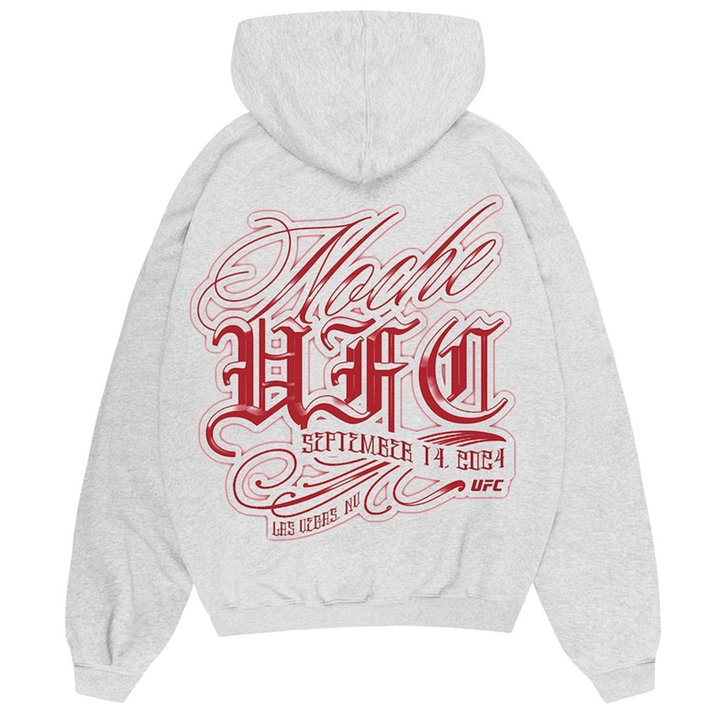 New without. Men's White UFC Noche Fecha Pullover Hoodie - Picture 2 of 5